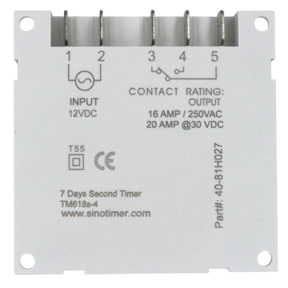 12V 1-Second Interval Timer with Changeover Switch (12V DC, 8 Schedules)