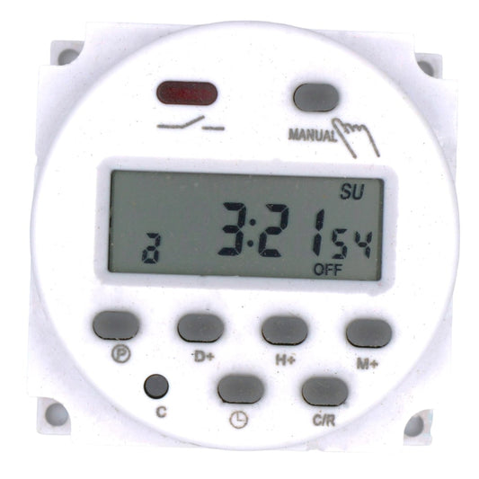 16A Screw-mount Digital Timer (230V AC, 16 Schedules)