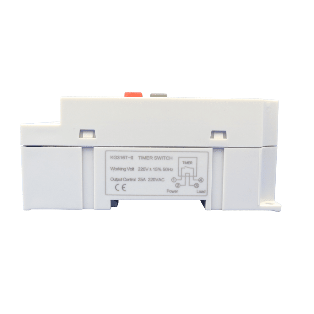 25A Timer Switch, Programmable 230V AC, 16 Schedules, DIN Rail