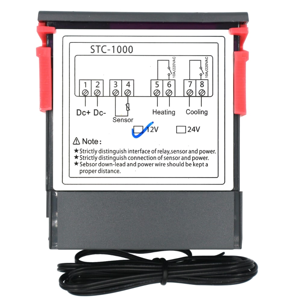 STC-1000 12V Digital Temperature Controller (12V DC, 10A)