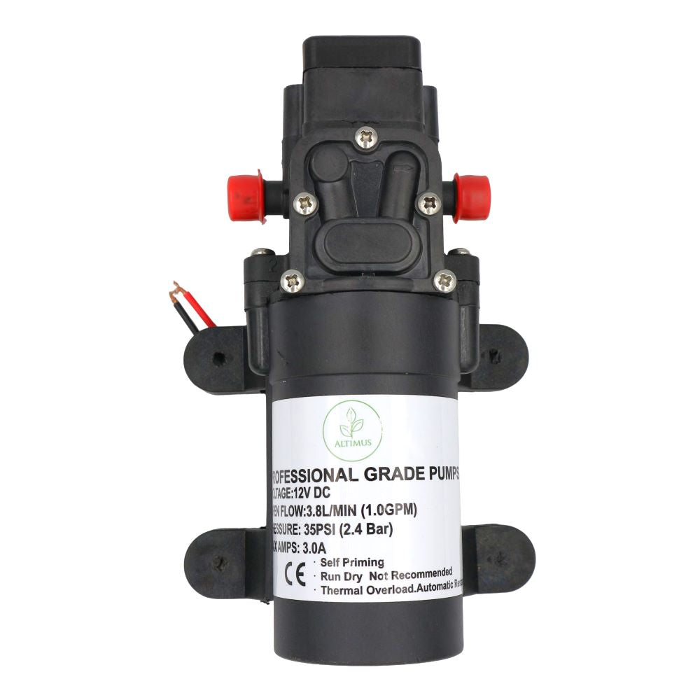 12V Water Pump with 2.4bar Pressure Switch 3.8L/min, 12V DC