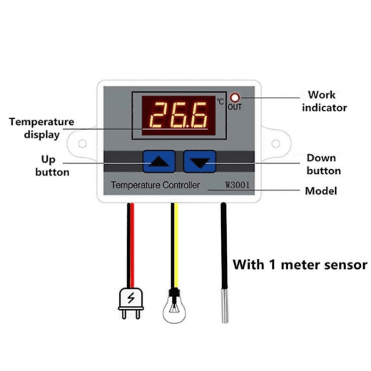 XH-W3001 12V Digital Temperature Controller 12V DC, 10A